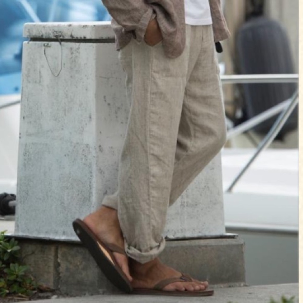Relaxed Linen Beach Pants